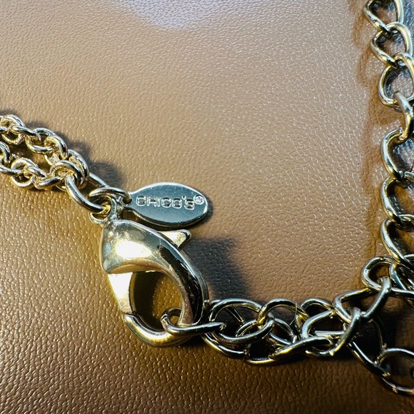 Chicos long length for necklace, flawless, two strand gold tone fall colors NWOT - Picture 6 of 10